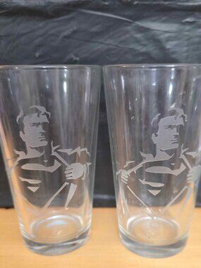 Etched pair of Superman Glasses
